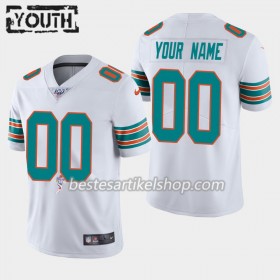 Kinder Miami Dolphins Trikot Nike Weiß Alternate 100th - Personalisiert